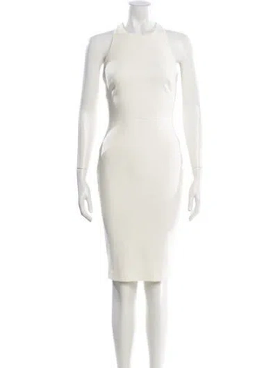 Pre-owned Likely Crew Neck Knee-length Dress In White