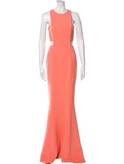 Pre-owned Likely Crew Neck Long Dress In Pink