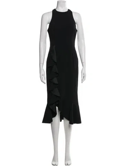 Pre-owned Likely Crew Neck Midi Length Dress In Black