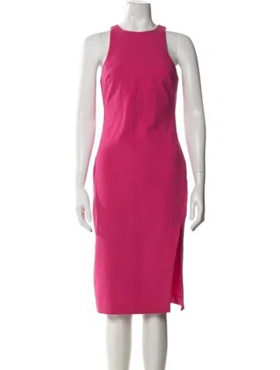 Pre-owned Likely Crew Neck Midi Length Dress W/ Tags In Pink