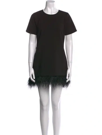 Pre-owned Likely Crew Neck Mini Dress In Black