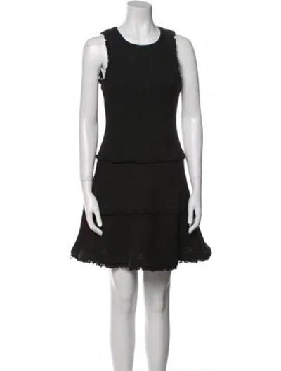 Pre-owned Likely Crew Neck Mini Dress In Black