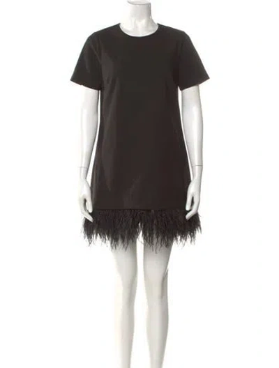 Pre-owned Likely Crew Neck Mini Dress In Black