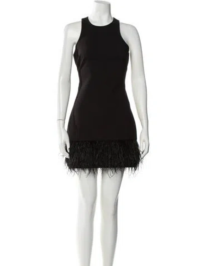 Pre-owned Likely Crew Neck Mini Dress In Black
