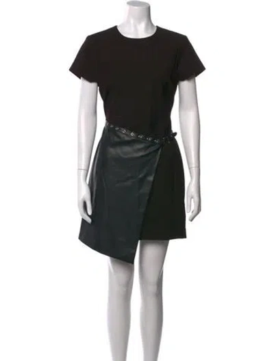 Pre-owned Likely Crew Neck Mini Dress In Black
