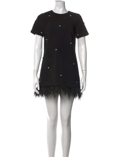 Pre-owned Likely Crew Neck Mini Dress In Black