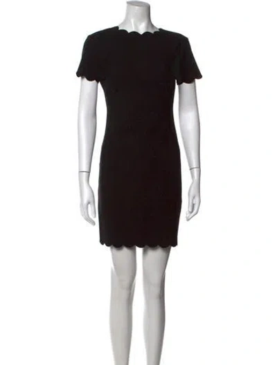 Pre-owned Likely Crew Neck Mini Dress In Black
