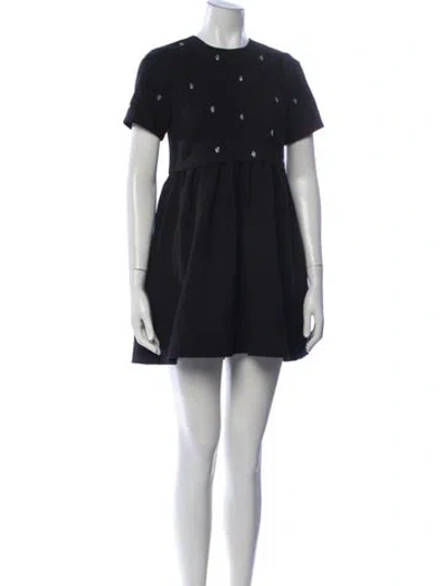 Pre-owned Likely Crew Neck Mini Dress In Black