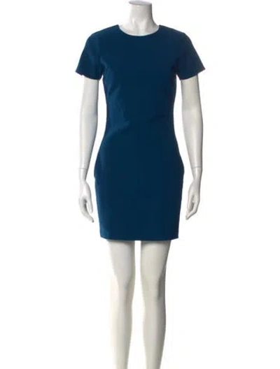 Pre-owned Likely Crew Neck Mini Dress In Blue