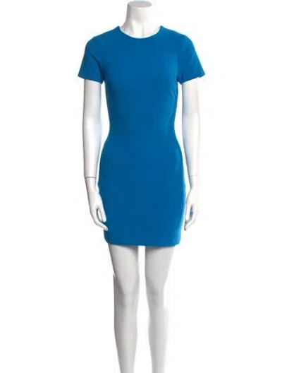 Pre-owned Likely Crew Neck Mini Dress In Blue
