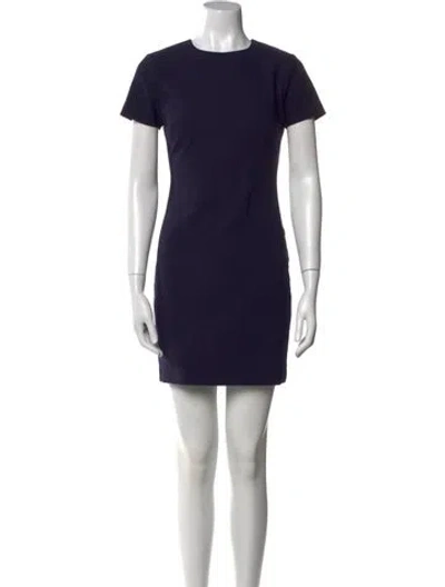 Pre-owned Likely Crew Neck Mini Dress In Blue