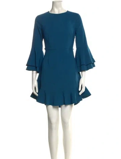 Pre-owned Likely Crew Neck Mini Dress In Blue