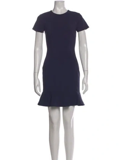 Pre-owned Likely Crew Neck Mini Dress In Blue