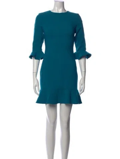 Pre-owned Likely Crew Neck Mini Dress In Blue