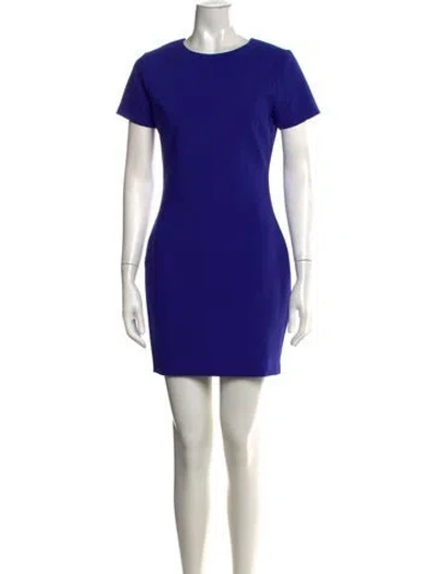 Pre-owned Likely Crew Neck Mini Dress In Blue