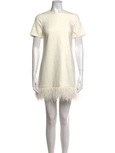 Pre-owned Likely Crew Neck Mini Dress In Neutrals