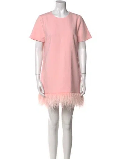 Pre-owned Likely Crew Neck Mini Dress In Pink