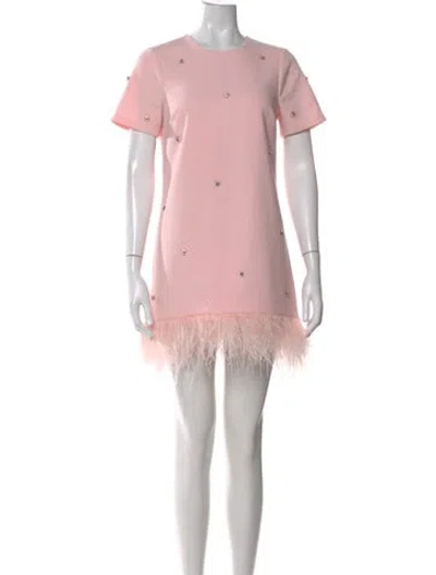Pre-owned Likely Crew Neck Mini Dress In Pink
