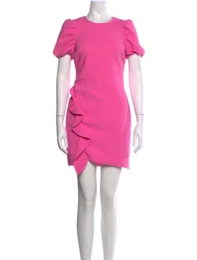 Pre-owned Likely Crew Neck Mini Dress In Pink