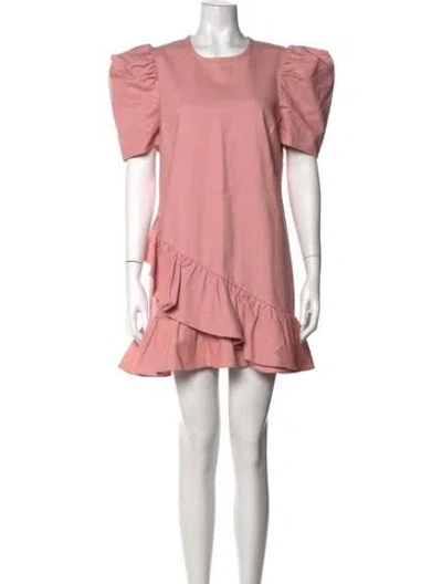 Pre-owned Likely Crew Neck Mini Dress In Pink
