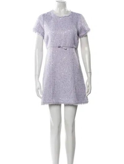 Pre-owned Likely Crew Neck Mini Dress In Purple