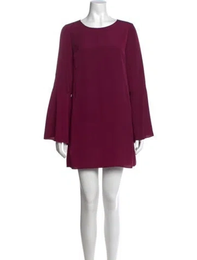 Pre-owned Likely Crew Neck Mini Dress In Purple