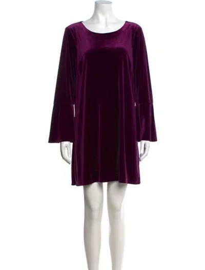 Pre-owned Likely Crew Neck Mini Dress In Purple