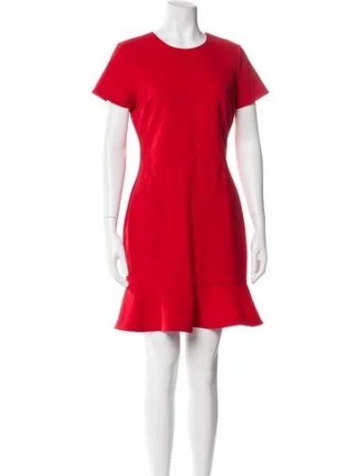 Pre-owned Likely Crew Neck Mini Dress In Red