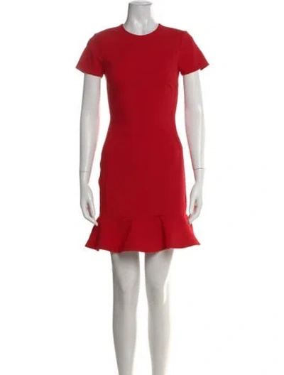 Pre-owned Likely Crew Neck Mini Dress In Red