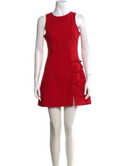 Pre-owned Likely Crew Neck Mini Dress In Red