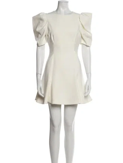 Pre-owned Likely Crew Neck Mini Dress In White