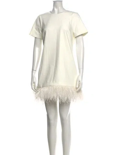 Pre-owned Likely Crew Neck Mini Dress In White