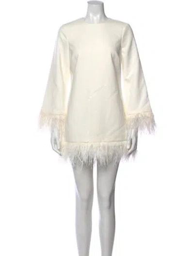 Pre-owned Likely Crew Neck Mini Dress In White