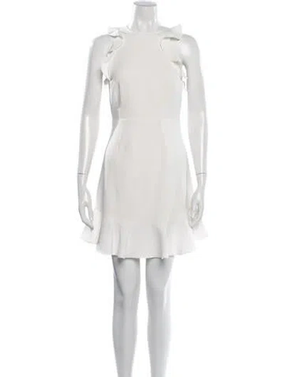 Pre-owned Likely Crew Neck Mini Dress In White