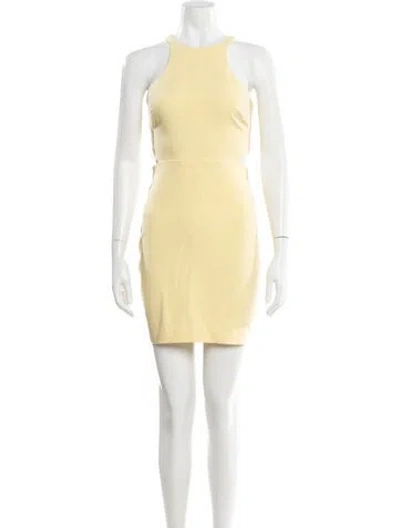 Pre-owned Likely Crew Neck Mini Dress In Yellow