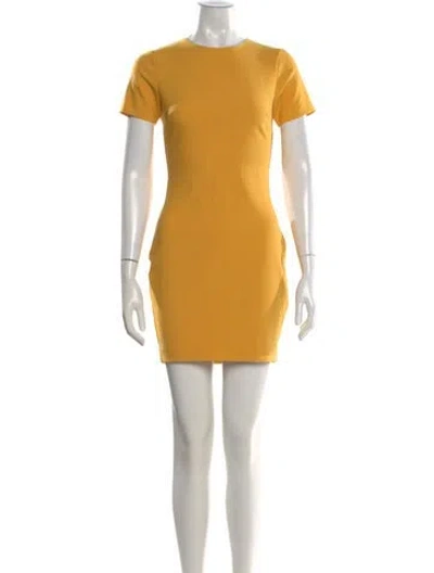 Pre-owned Likely Crew Neck Mini Dress In Yellow