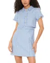 Likely Daisy Fray Tweed Minidress In Blue