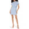 Likely Daisy Fray Tweed Minidress In Blue