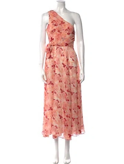 Pre-owned Likely Floral Print Long Dress In Pink
