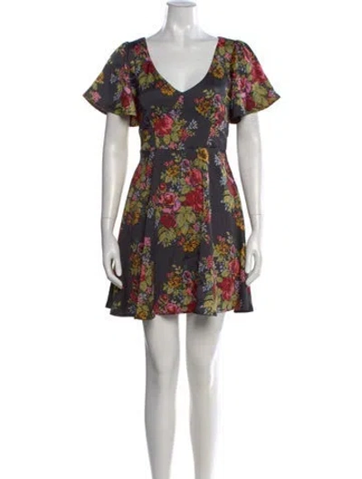 Pre-owned Likely Floral Print Mini Dress In Multi