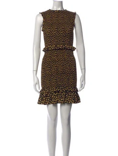 Pre-owned Likely Floral Print Mini Dress In Multicolor