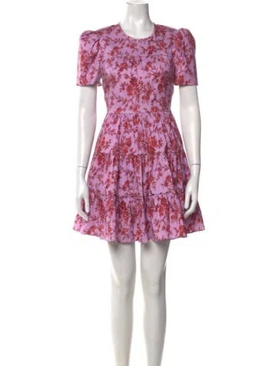Pre-owned Likely Floral Print Mini Dress In Pink