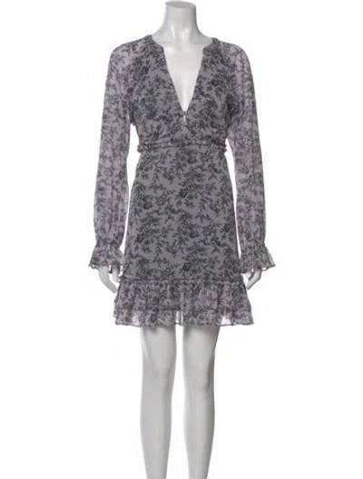 Pre-owned Likely Floral Print Mini Dress W/ Tags In Purple