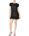 Likely Floral Sequin Marullo Dress In Black