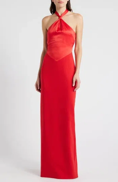 LIKELY LIKELY FRANCESCA SATIN & STRETCH CREPE GOWN