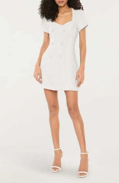 Likely Gia Tweed Cocktail Dress In White