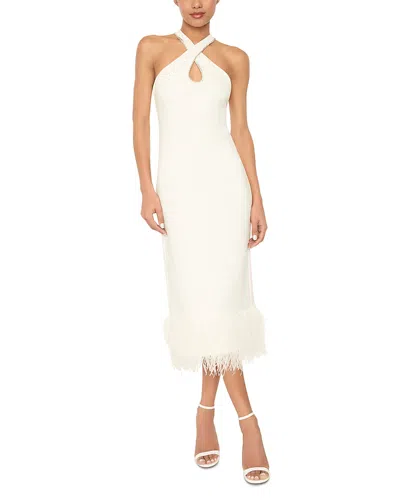 Likely Hadley Embellished Halter Dress In White