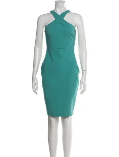 Pre-owned Likely Halterneck Knee-length Dress In Green