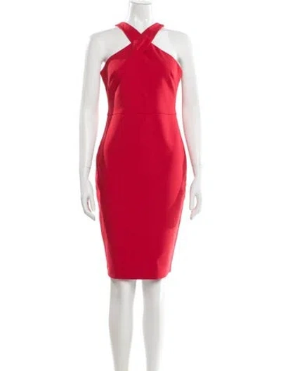 Pre-owned Likely Halterneck Knee-length Dress In Multi