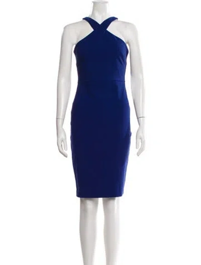 Pre-owned Likely Halterneck Knee-length Dress W/ Tags In Blue